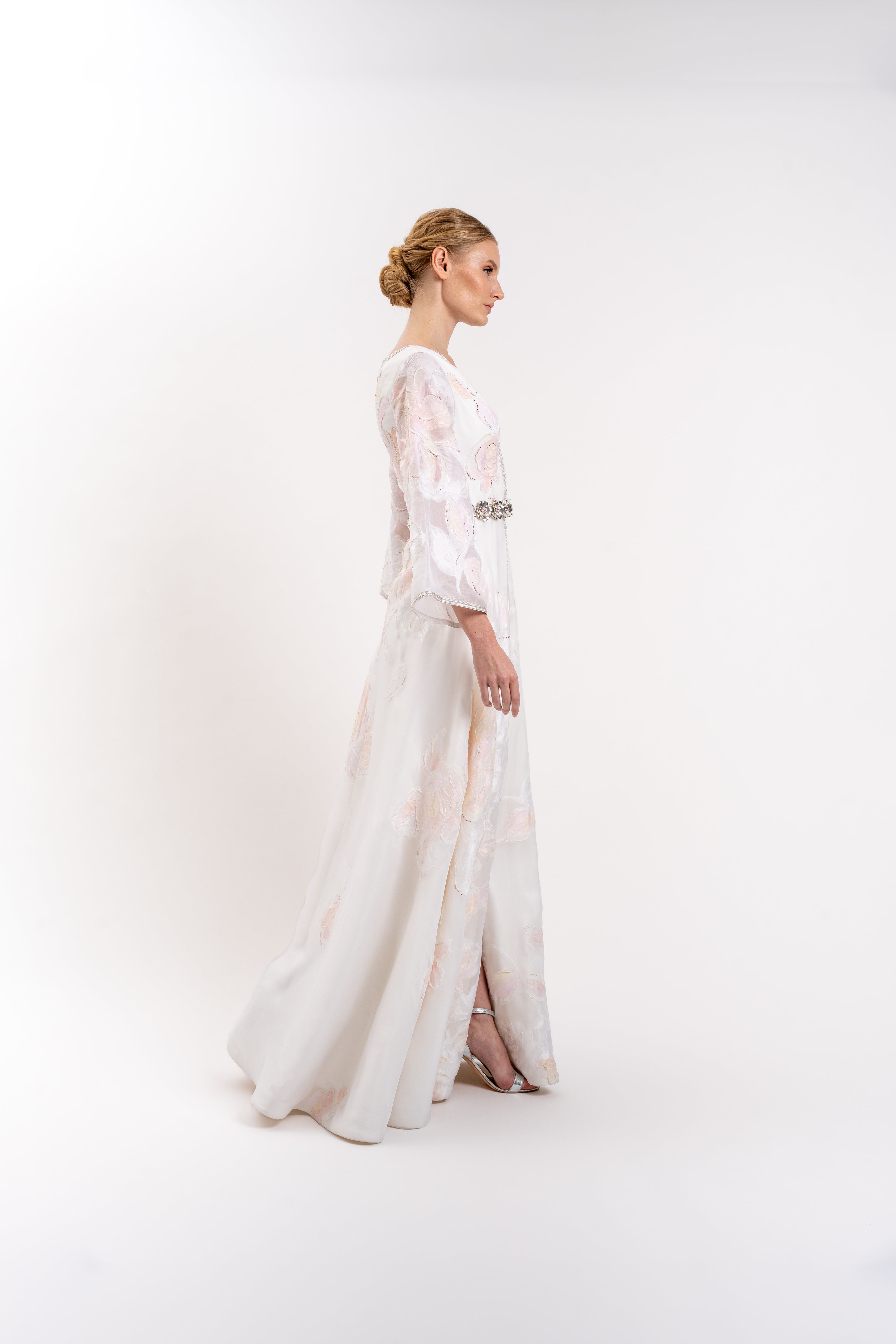 Look 2 - Hand-Painted Relief Organza Dress