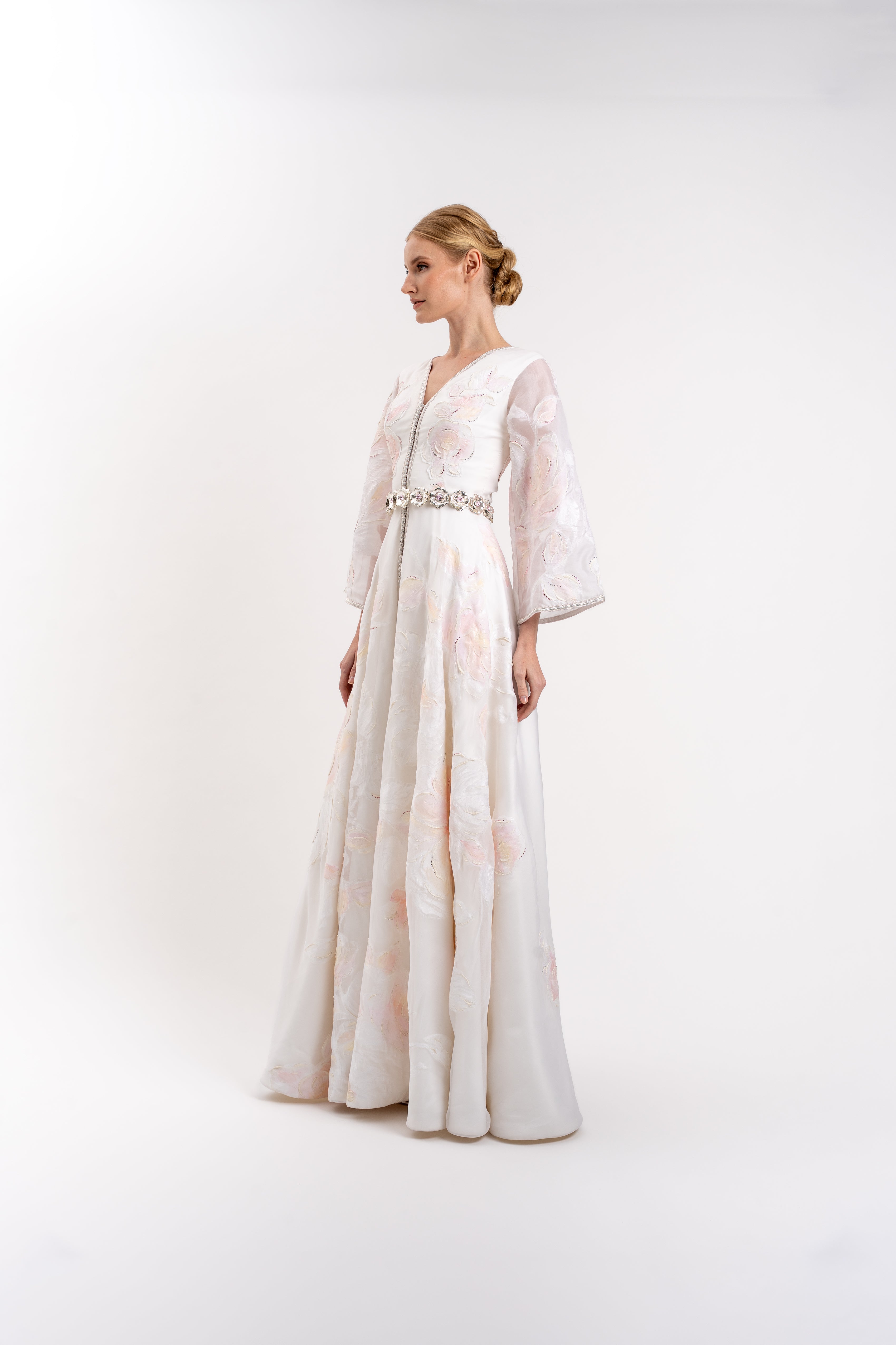 Look 2 - Hand-Painted Relief Organza Dress