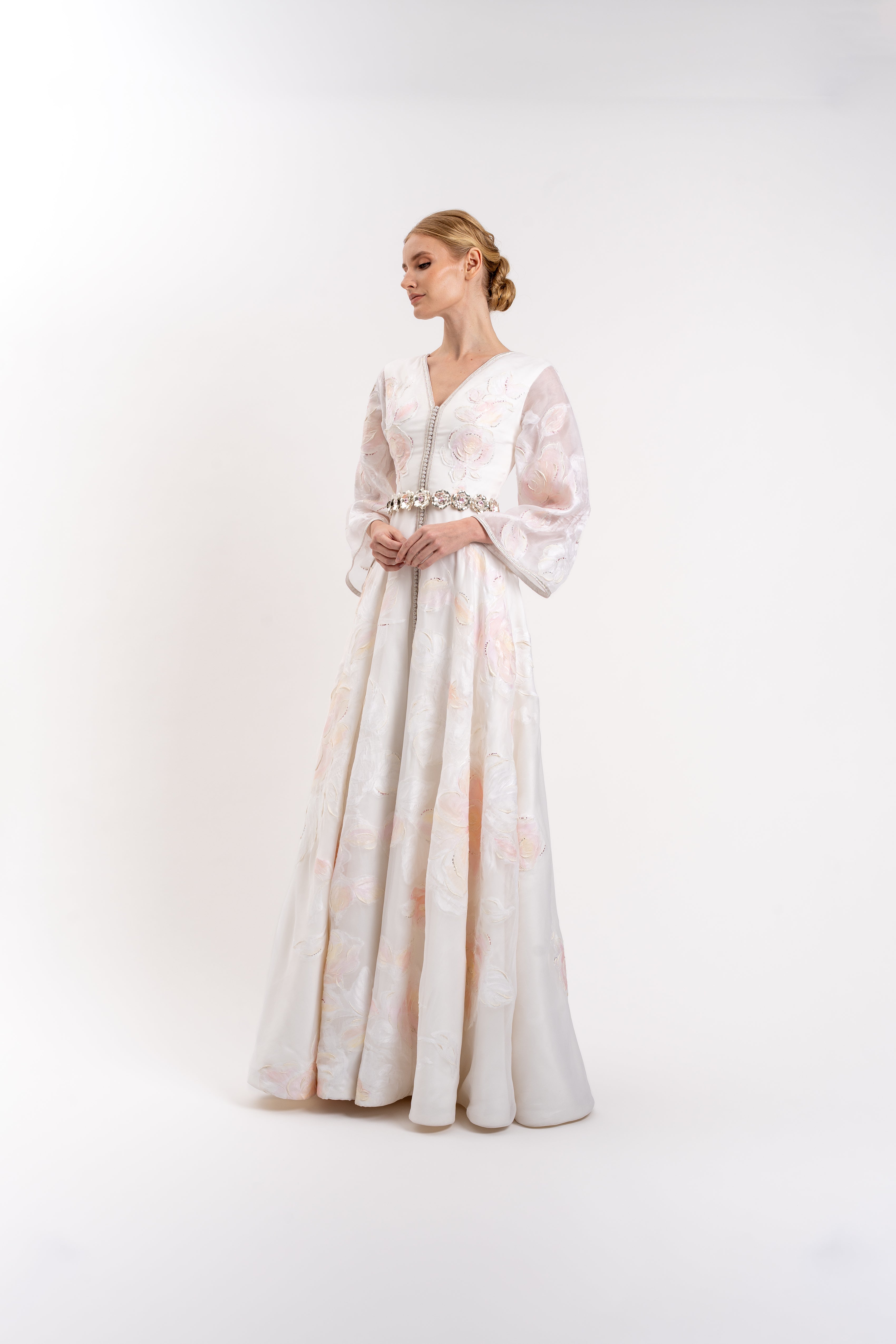 Look 2 - Hand-Painted Relief Organza Dress