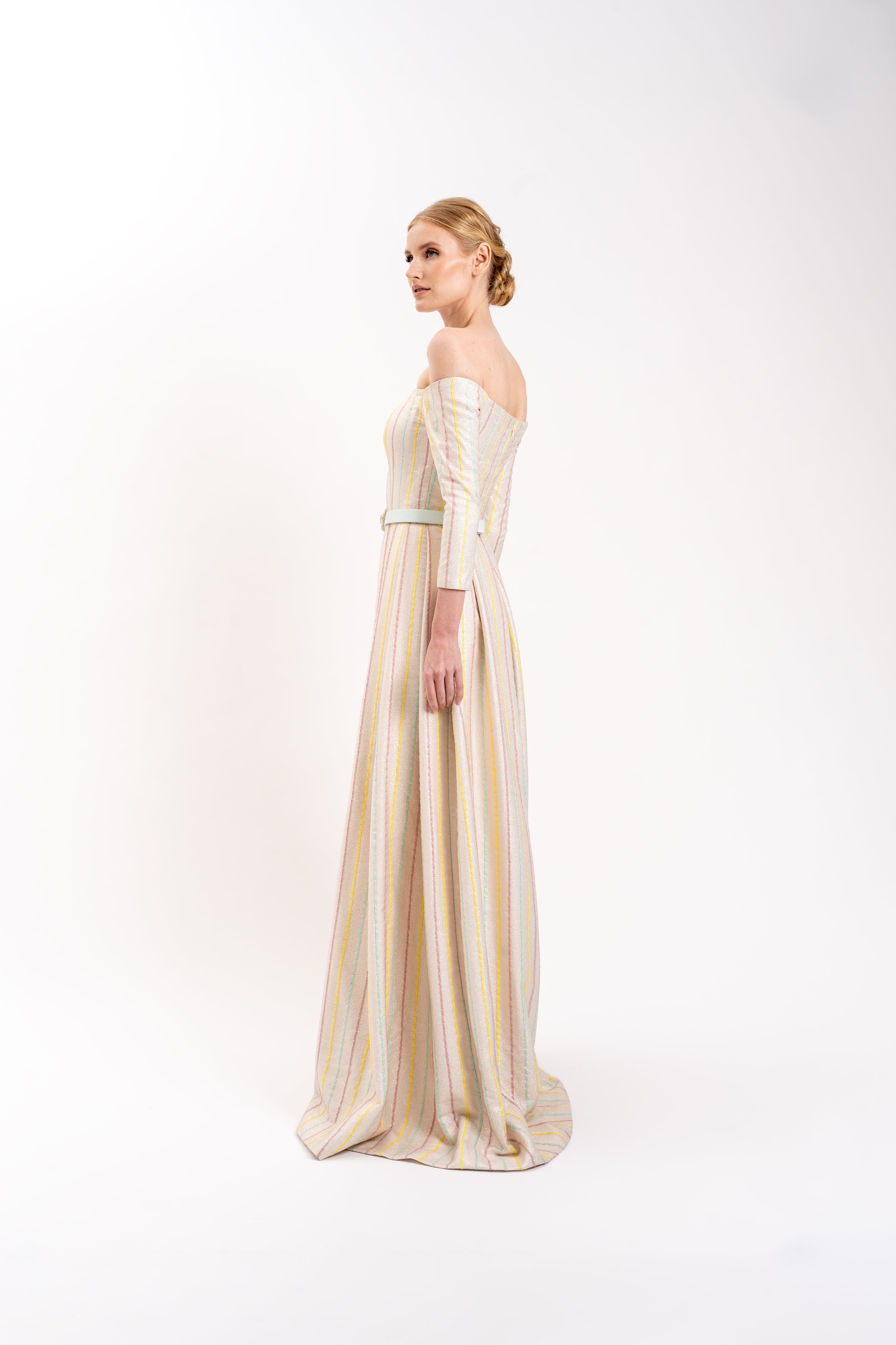 Look 6 - Pastel and Metallic Mesh Bustle Dress