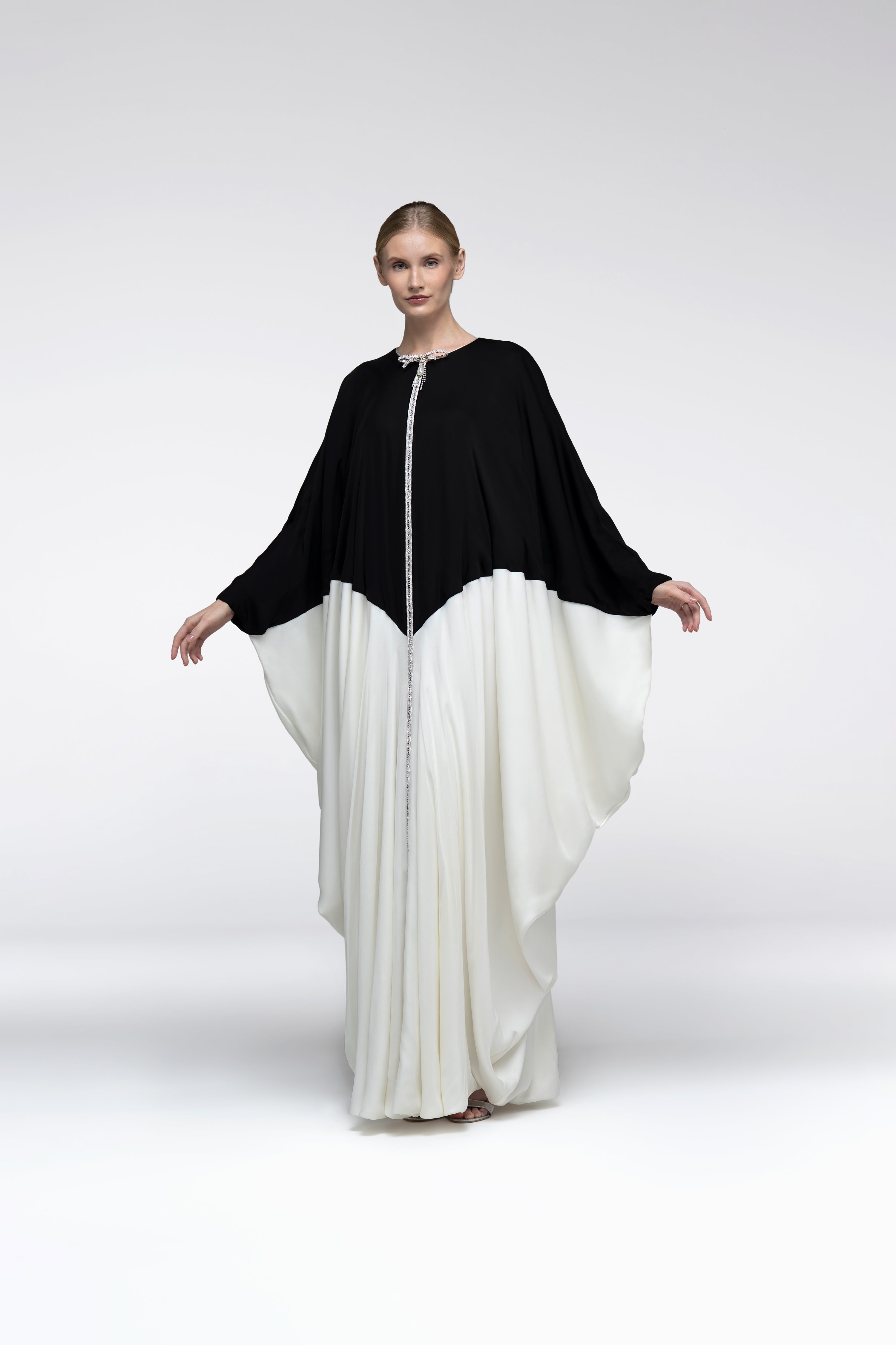 Look 8 - White & Black Caftan