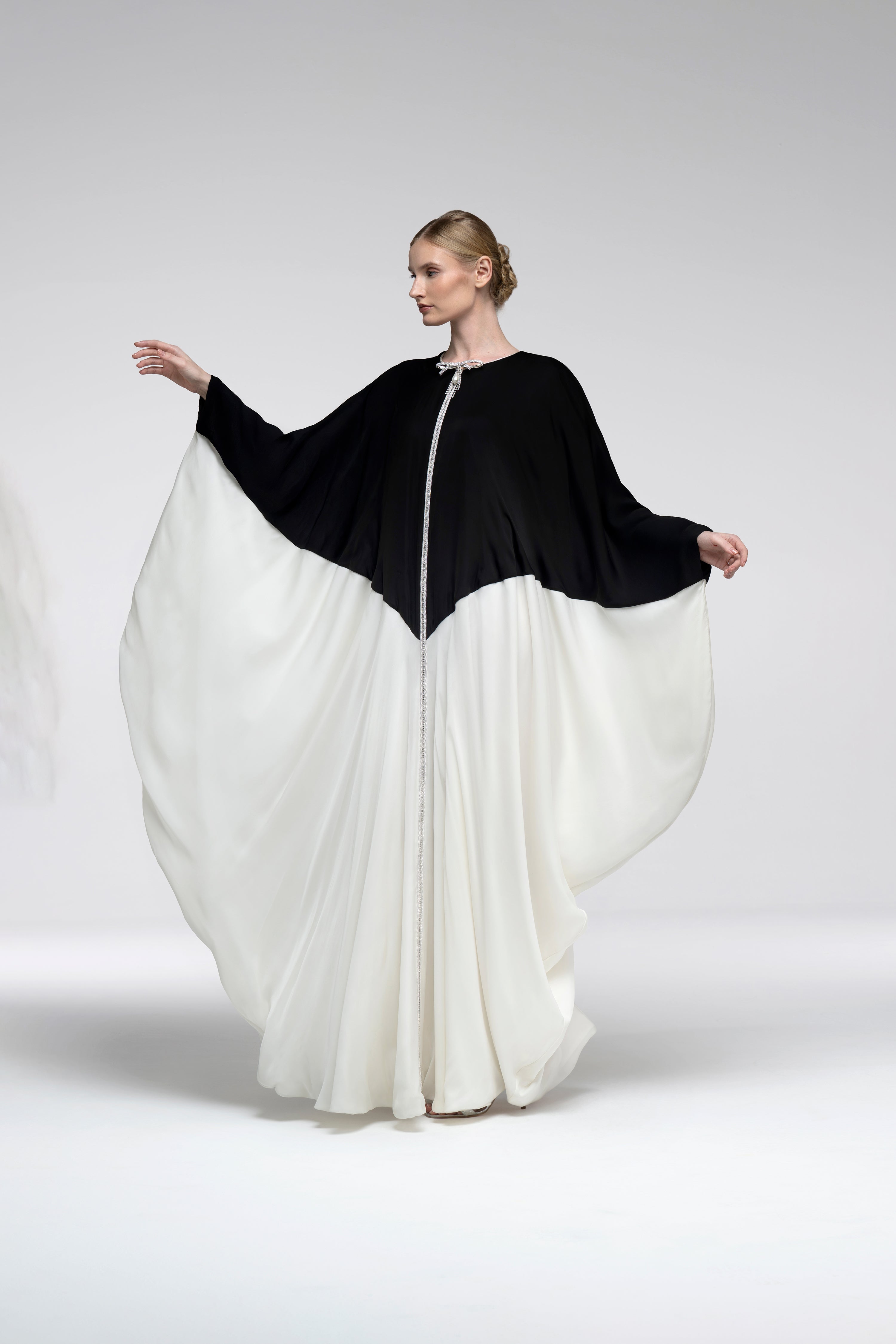 Look 8 - White & Black Caftan