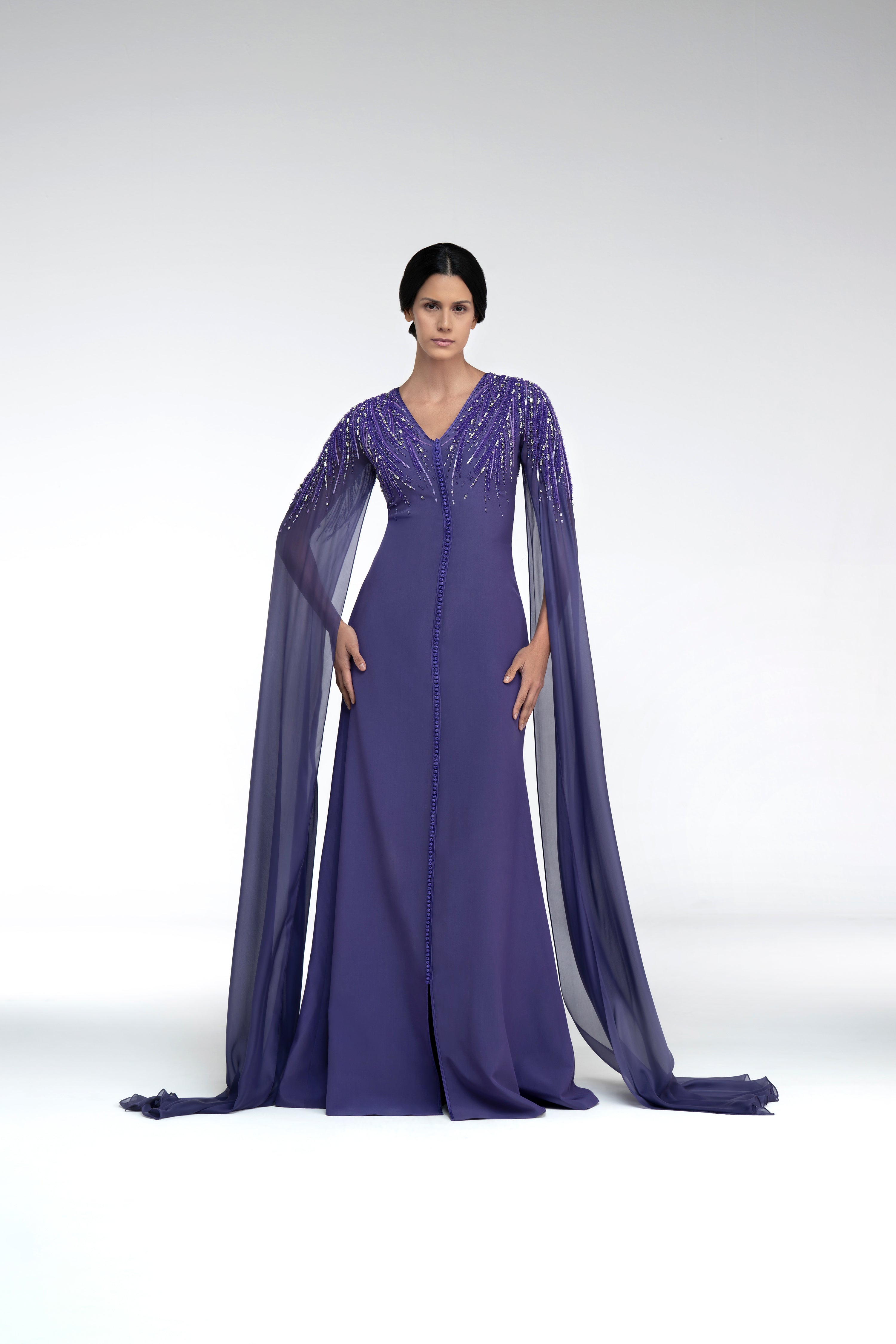 Look 14 - The Amethyst Cape Gown