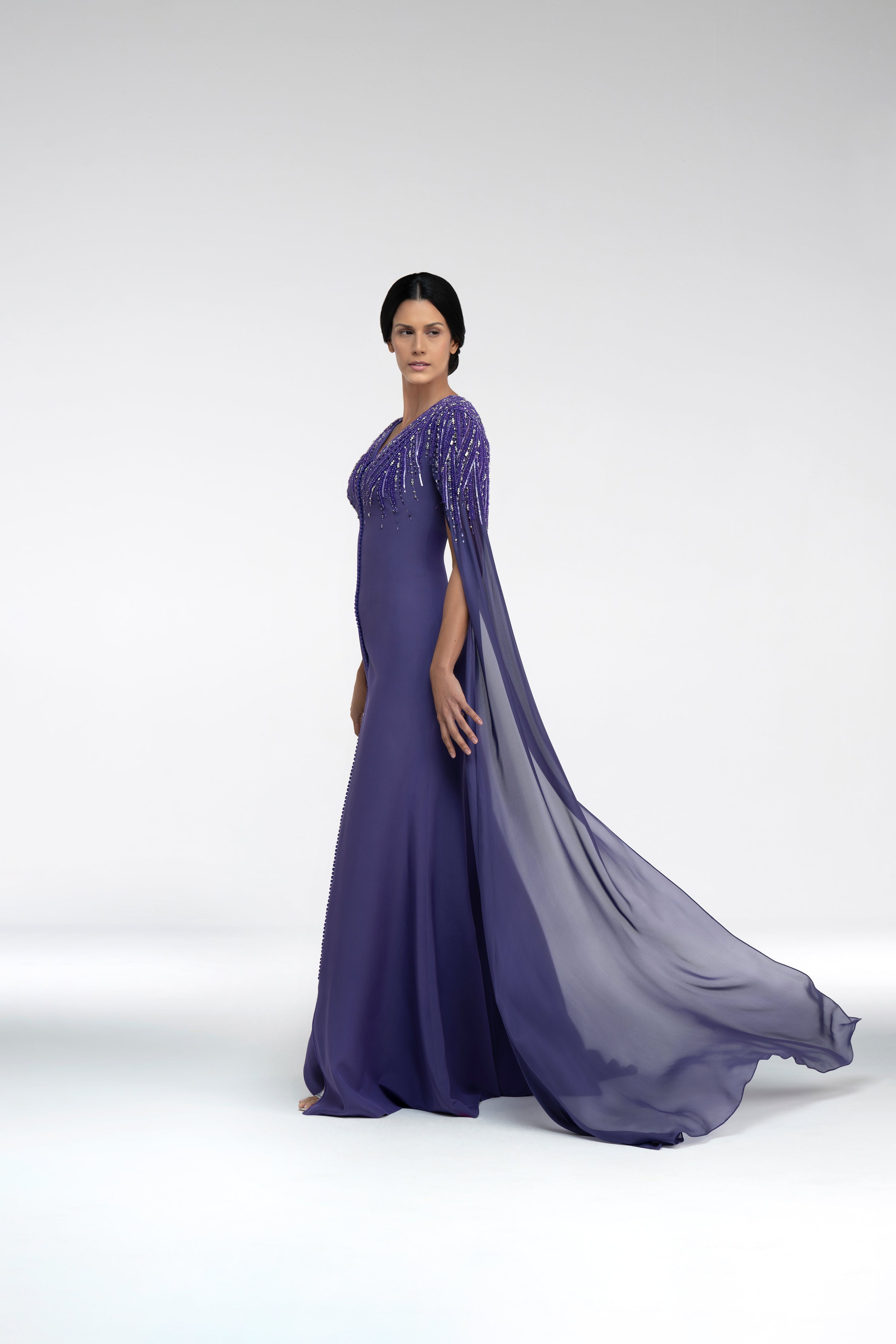 Look 14 - The Amethyst Cape Gown