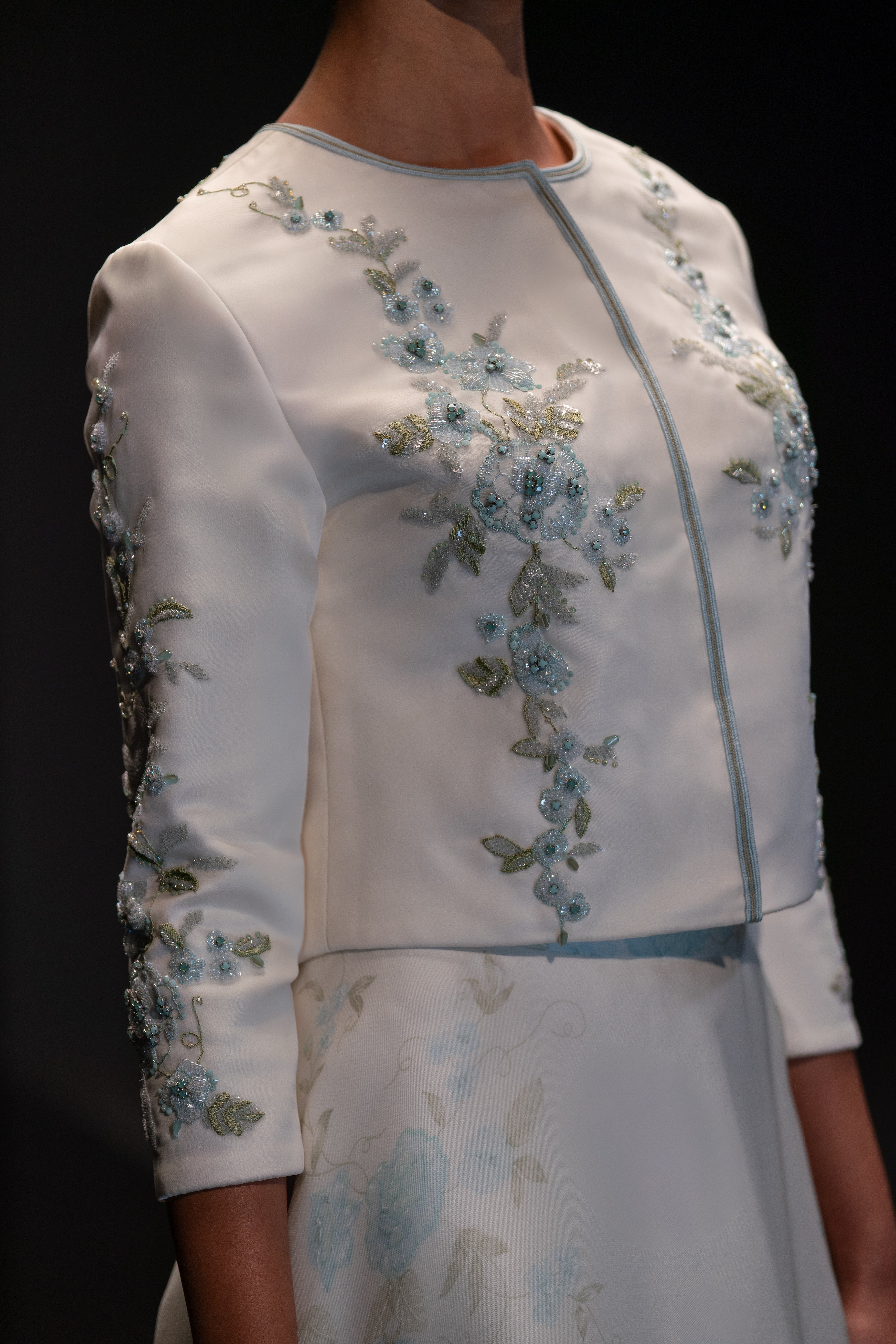 Look 15 - Pastel Floral Print Jacket and Skirt