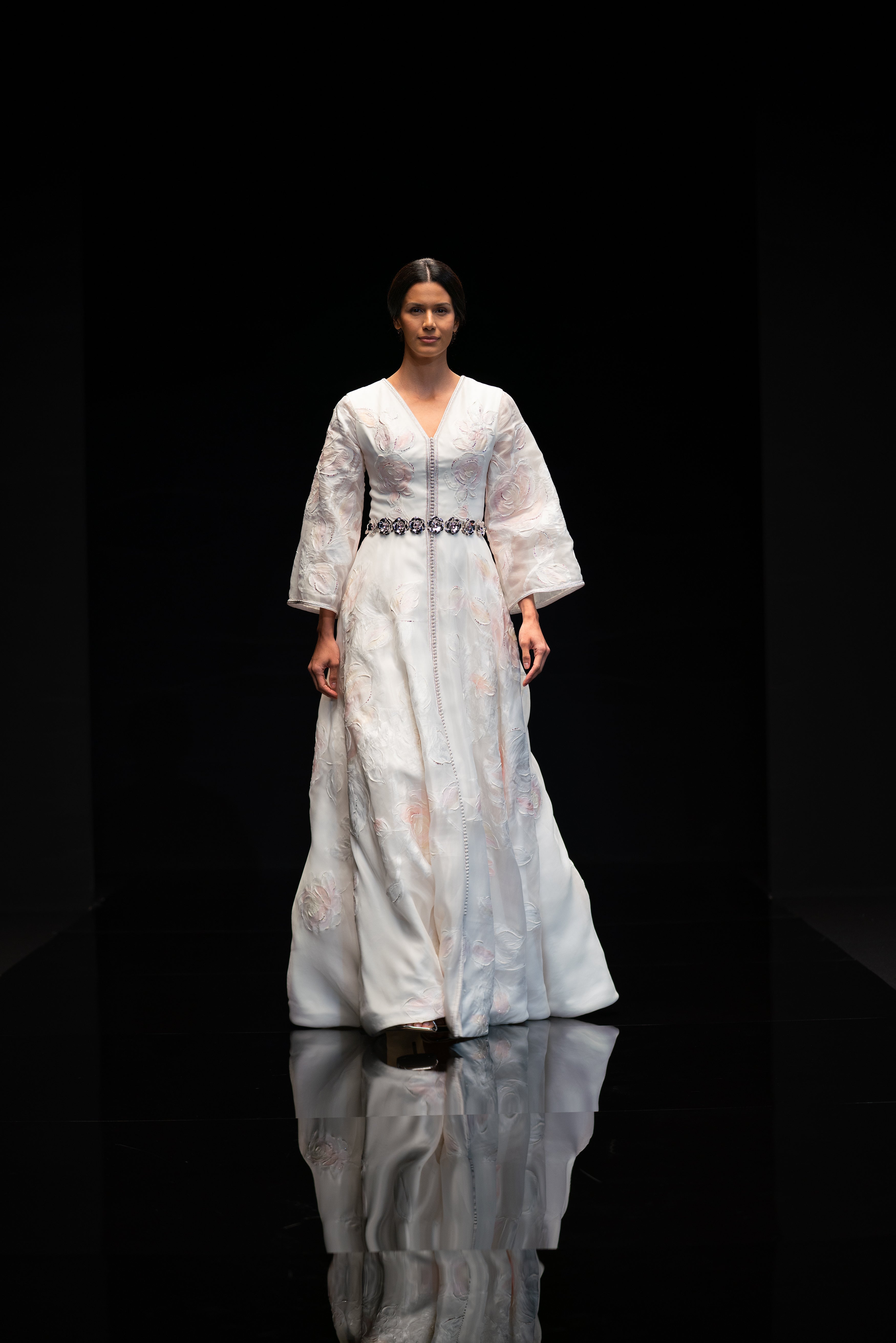 Look 2 - Hand-Painted Relief Organza Dress