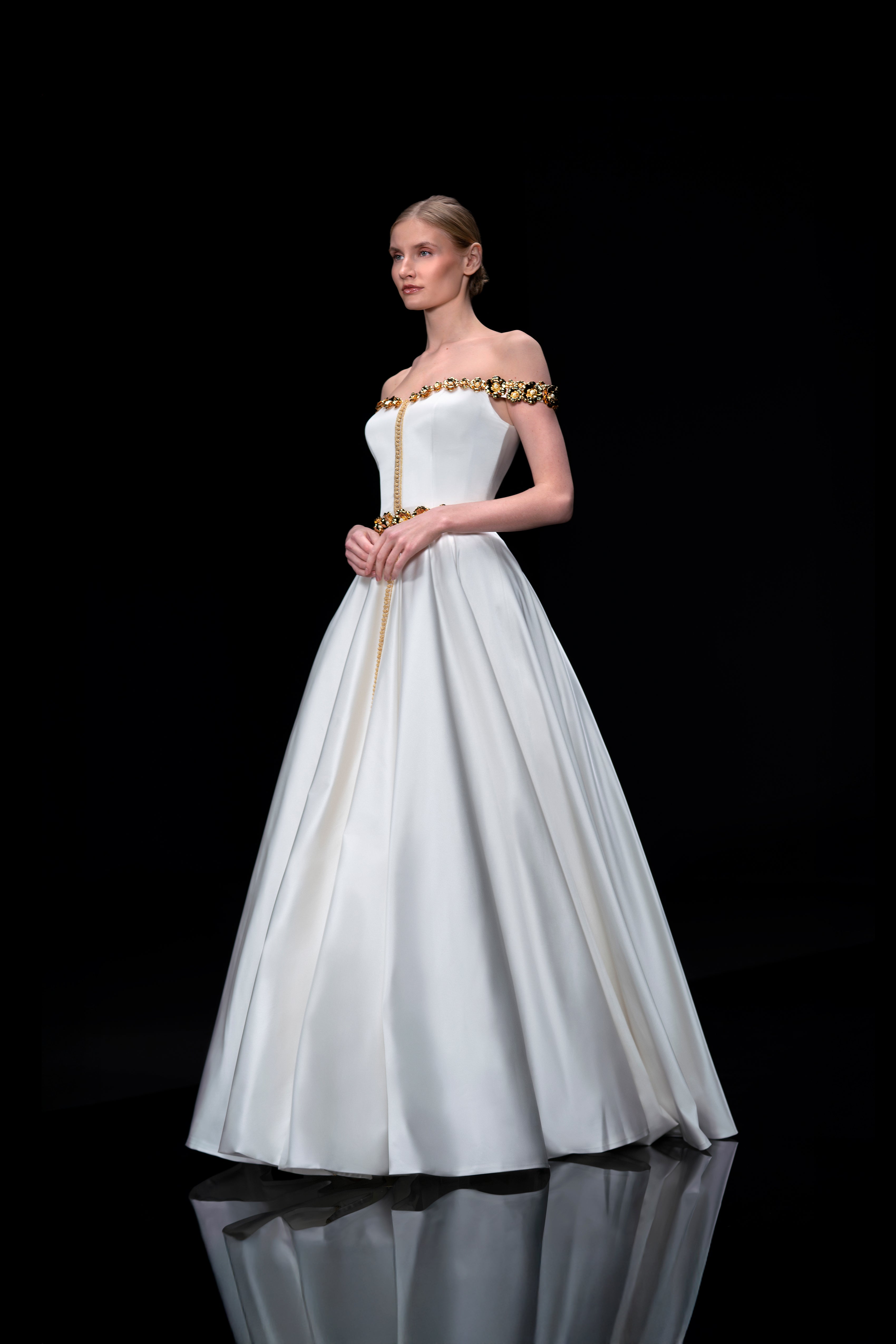 Look 12 - Off White Shimmer Ball Dress