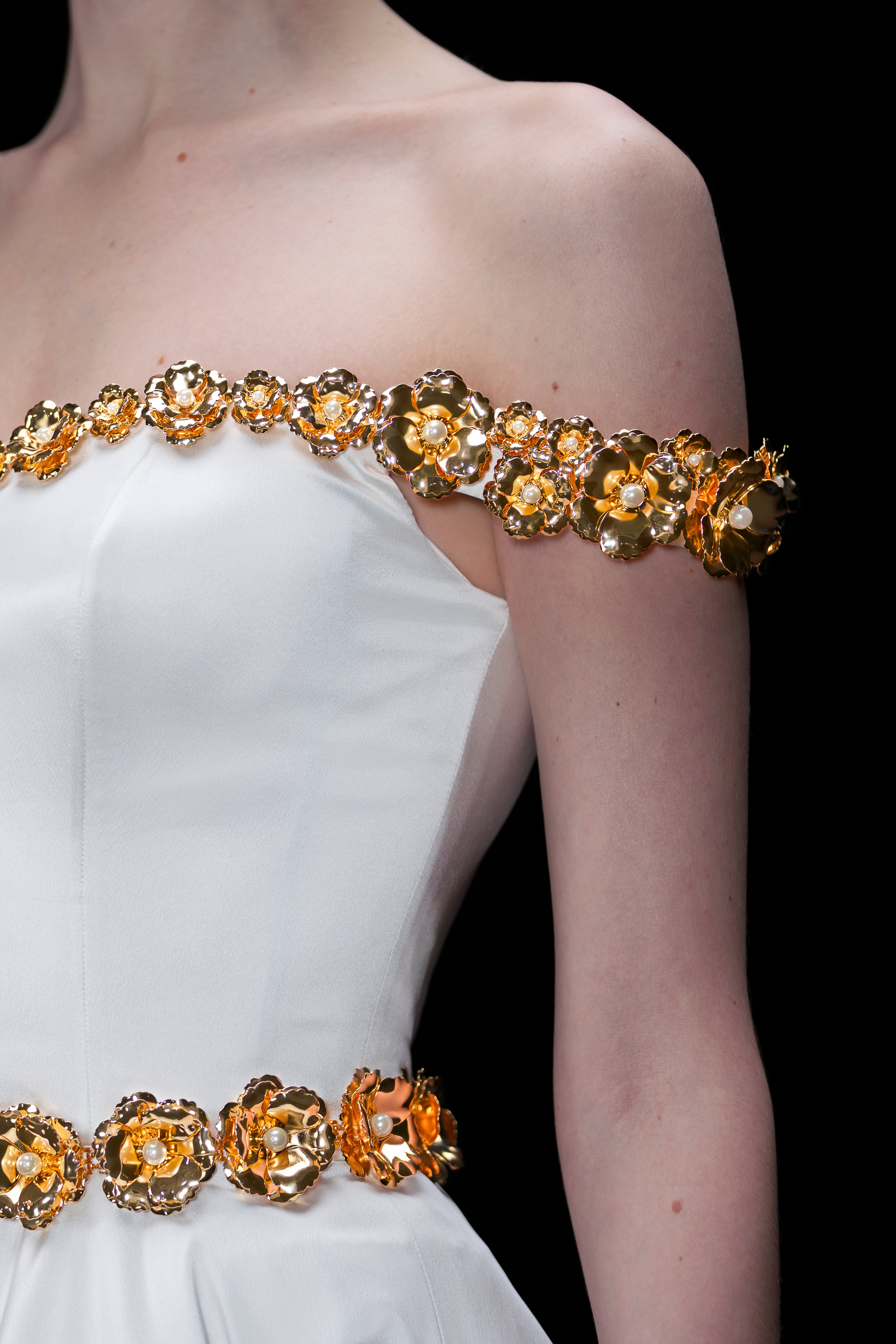 Look 12 - Off White Shimmer Ball Dress