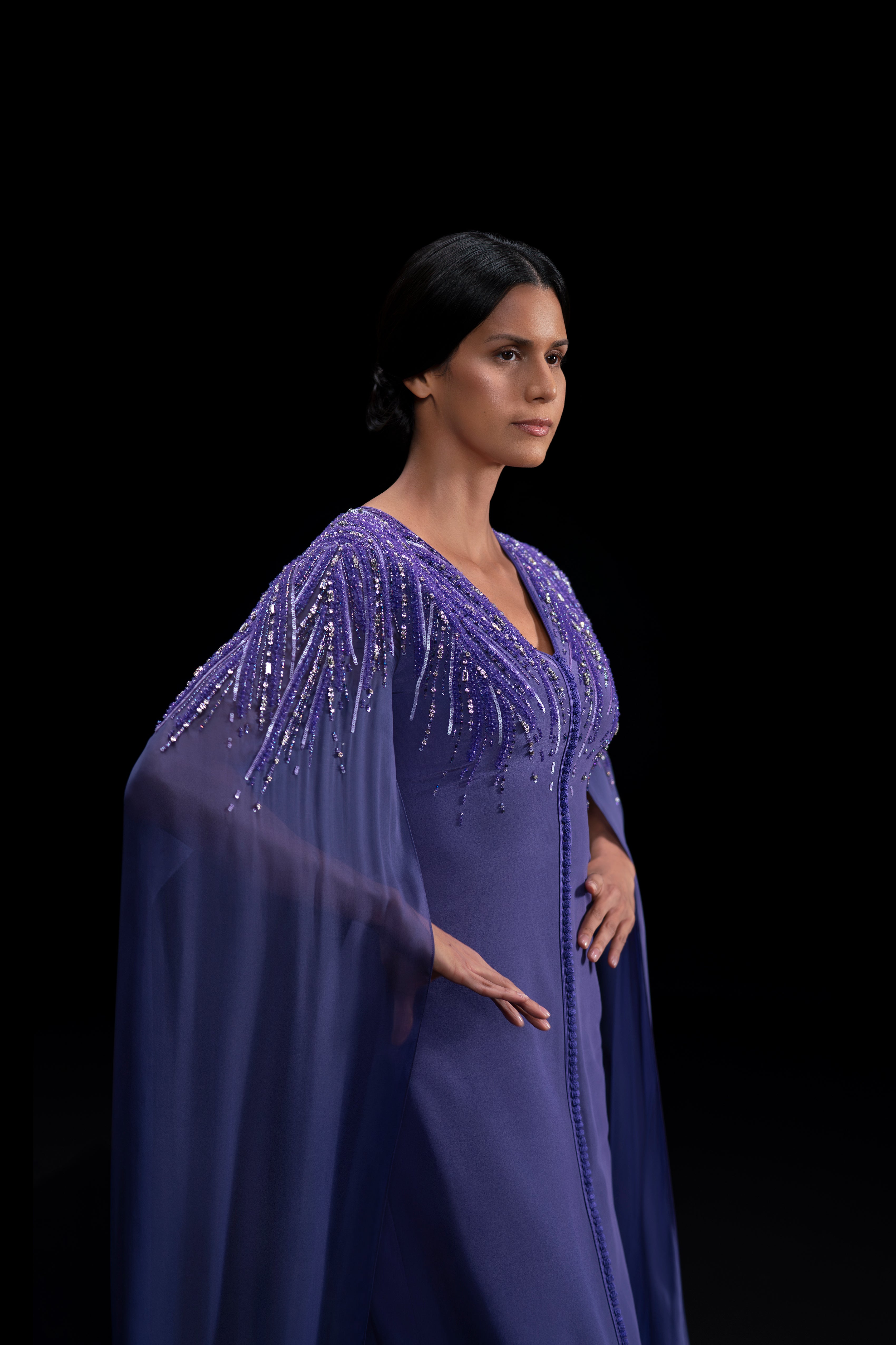 Look 14 - The Amethyst Cape Gown