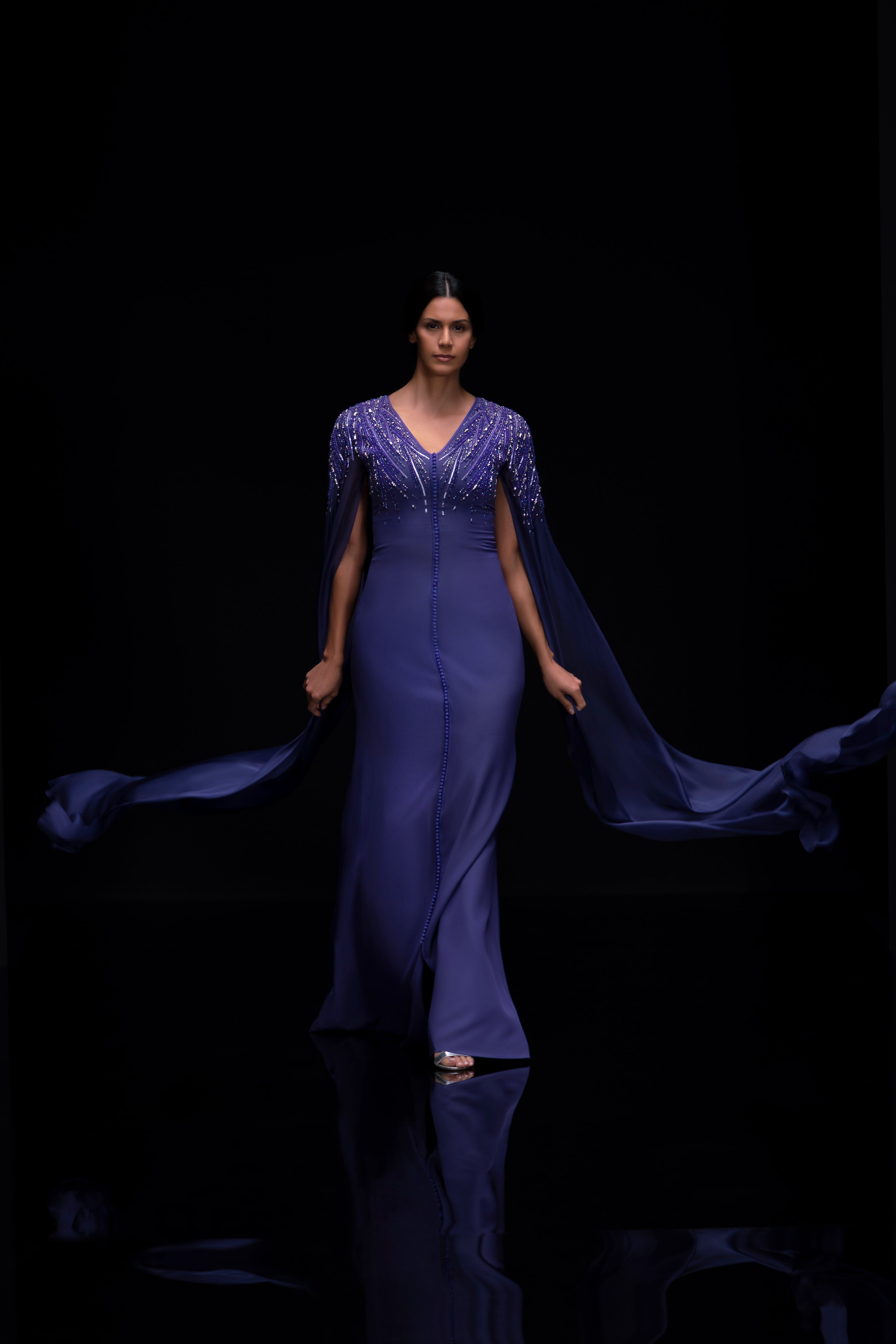 Look 14 - The Amethyst Cape Gown