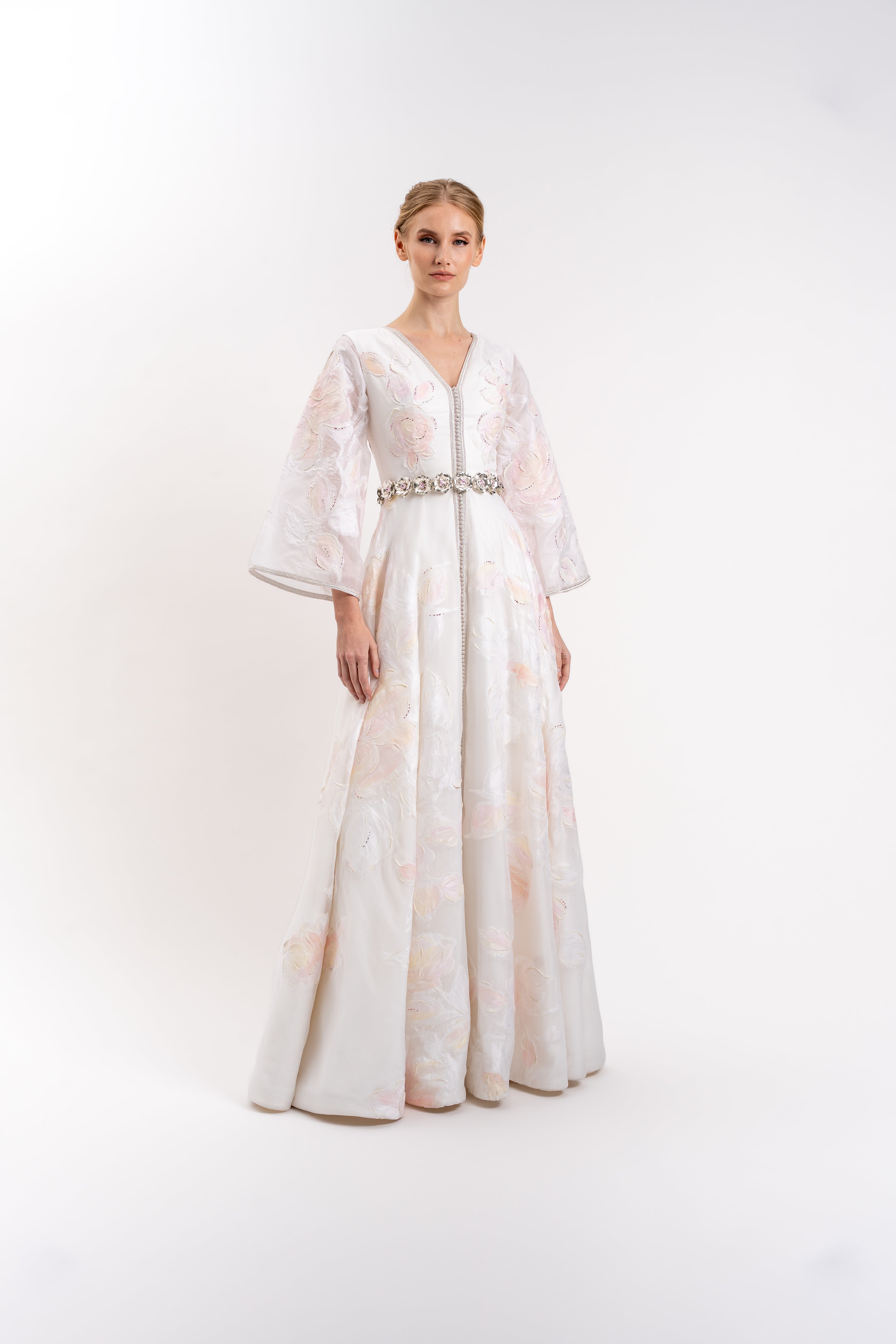 Look 2 - Hand-Painted Relief Organza Dress