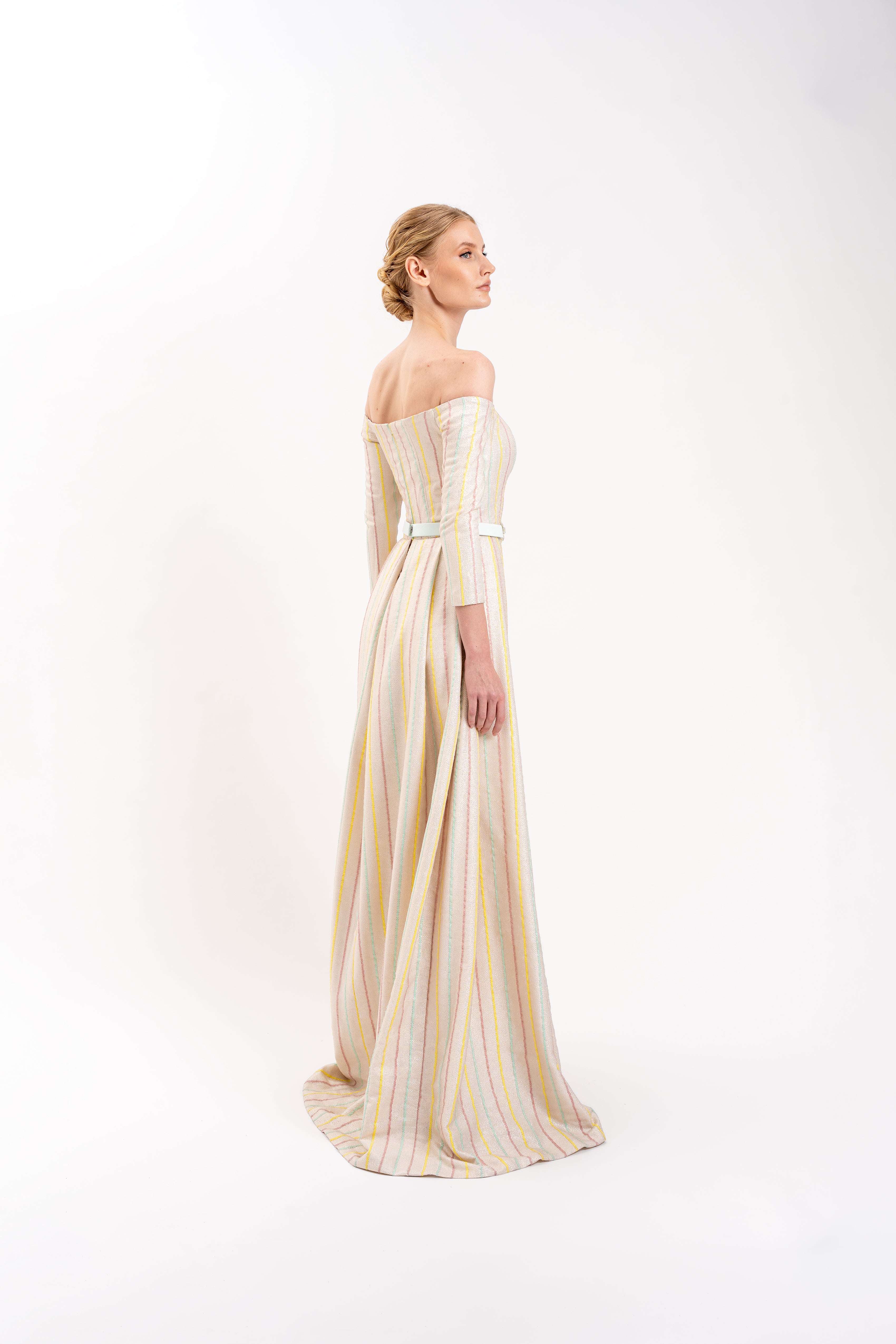 Look 6 - Pastel and Metallic Mesh Bustle Dress